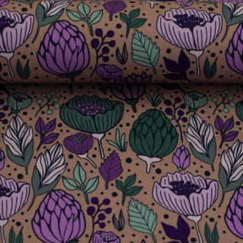 Preview: Canvas Garden Stories by Emjo Design Blumen auf Altrosa von Swafing
